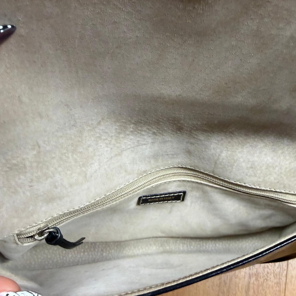 Kate Spade New York Vintage Black Leather Shoulder Bag Made in Italy 11232 - Picture 6 of 12